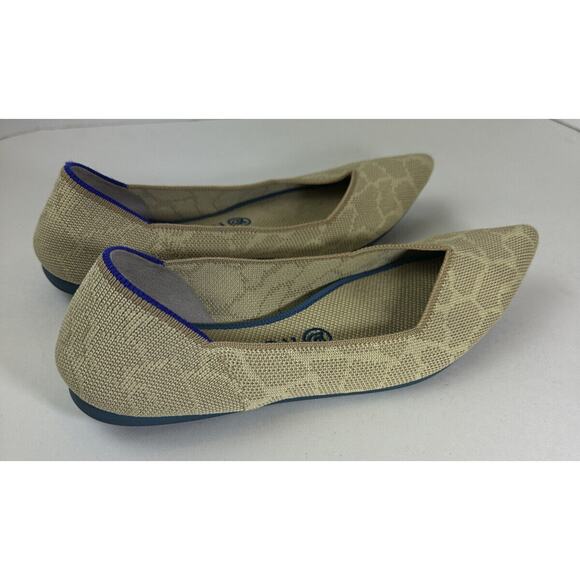 Rothy's Flat Pointed Toe Ballet Sahara Gold Printed Women's Slip On Shoes Size 9 - Picture 8 of 11